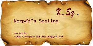 Korpás Szelina névjegykártya